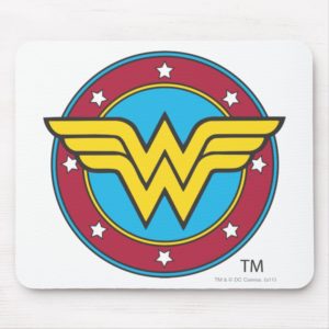 Wonder Woman | Circle & Stars Logo Mouse Pad