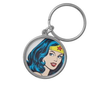 Wonder Woman Face Keychain