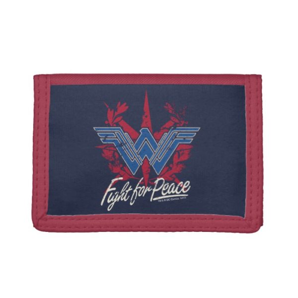 Wonder Woman Fight For Peace Symbol Trifold Wallet
