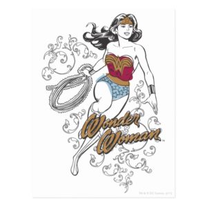 Wonder Woman Flourish Postcard