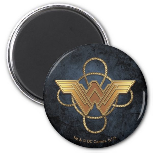 Wonder Woman Gold Symbol Over Lasso Magnet