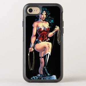 Wonder Woman Gripping Lasso Atop Rock OtterBox iPhone Case
