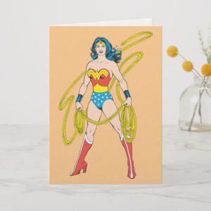 Wonder Woman Holds Lasso 5 Card