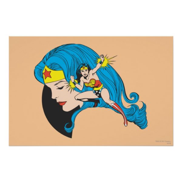 Wonder Woman Profile Background Poster