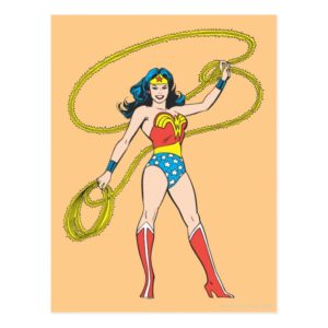 Wonder Woman Standing with Lasso Postcard