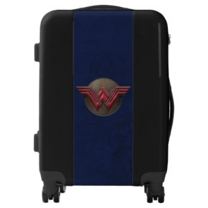 Wonder Woman Symbol Over Concentric Circles Luggage
