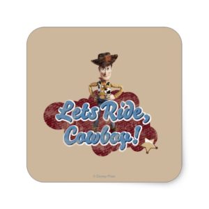 Woody: Lets Ride, Cowboy Square Sticker