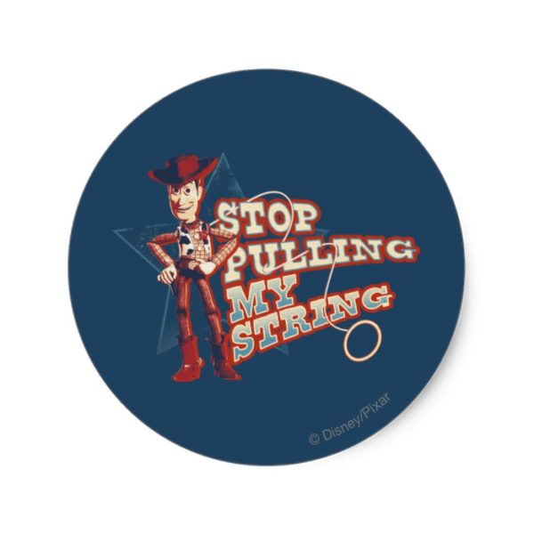 Woody: Stop Pulling My String 2 Classic Round Sticker
