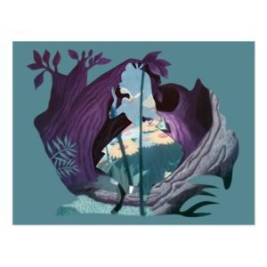 Alice Daisy Field Silhouette in Tulgey Woods Postcard