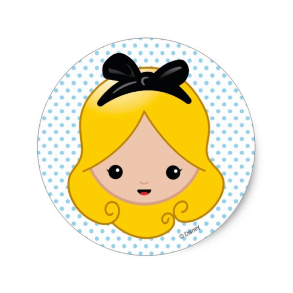 Alice in Wonderland | Alice Emoji Classic Round Sticker