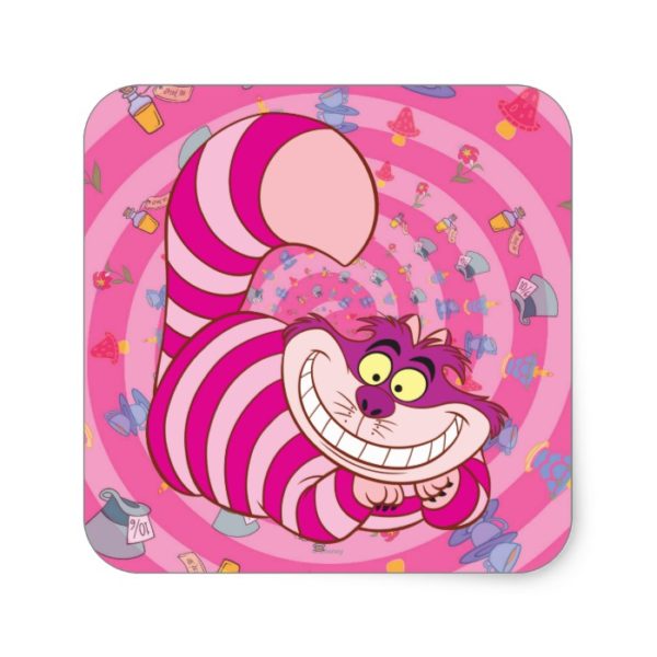 Alice in Wonderland | Cheshire Cat Smiling Square Sticker