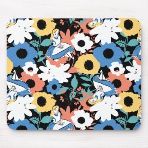 Alice in Wonderland Floral Retro Pattern Mouse Pad