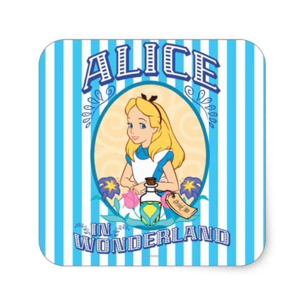 Alice in Wonderland - Frame Square Sticker