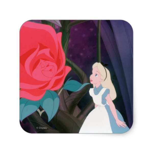 Alice in Wonderland Garden Flower Film Still Square Sticker