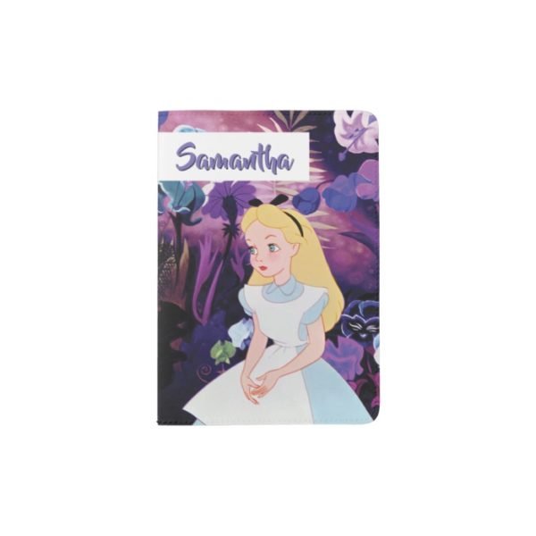 Alice in Wonderland Garden Flowers - Name Passport Holder