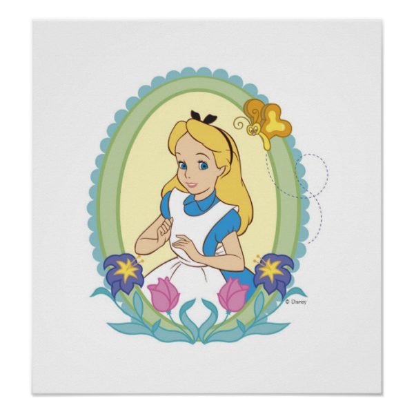 Alice in Wonderland Portrait Disney Poster