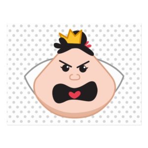 Alice in Wonderland | Queen of Hearts Emoji Postcard