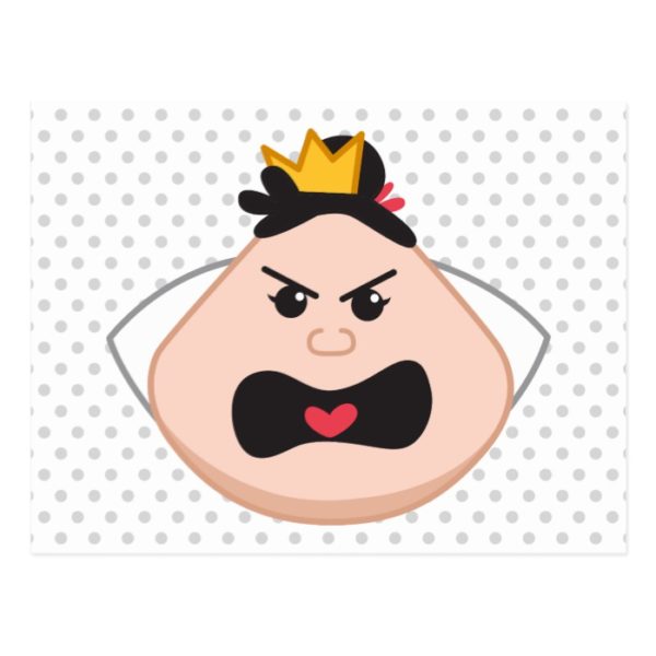 Alice in Wonderland | Queen of Hearts Emoji Postcard
