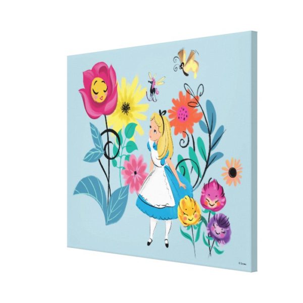 Alice in Wonderland | The Wonderland Flowers Canvas Print