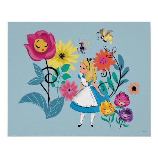 Alice in Wonderland | The Wonderland Flowers Poster