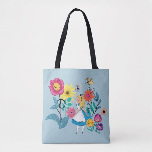 Alice in Wonderland | The Wonderland Flowers Tote Bag