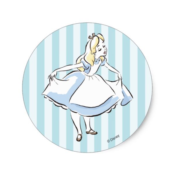 Alice in Wonderland | This Way to Wonderland Classic Round Sticker