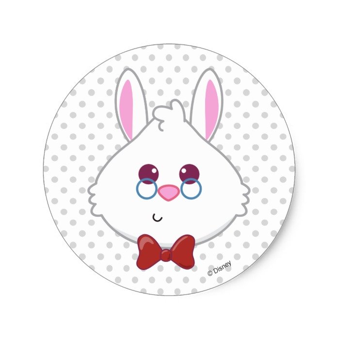 Alice in Wonderland | White Rabbit Emoji Classic Round Sticker