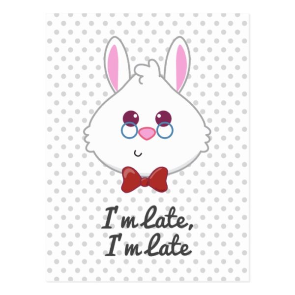 Alice in Wonderland | White Rabbit Emoji Postcard