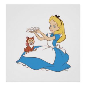 Alice in Wonderland's Alice and Dinah Disney Poster