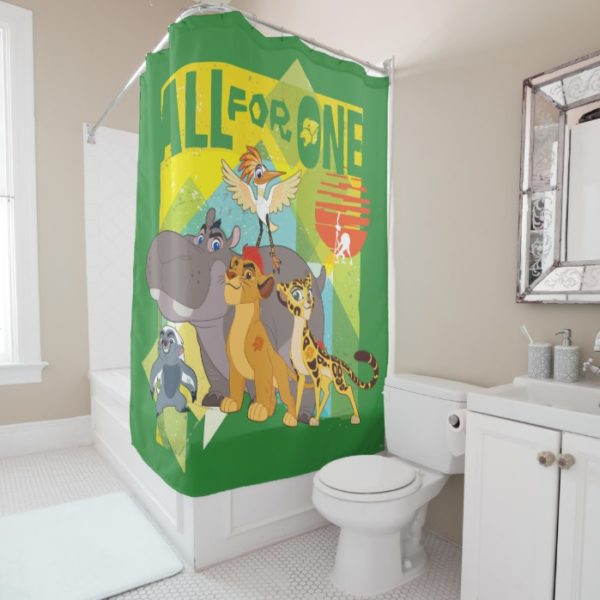 All For One Lion Guard Graphic Shower Curtain
