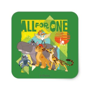 All For One Lion Guard Graphic Square Sticker