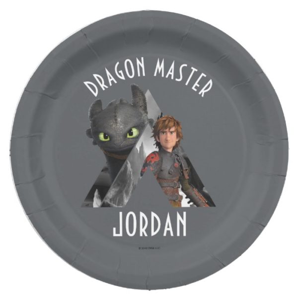 Alpha Dragon Toothless & Hiccup Paper Plate