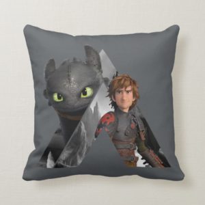 Alpha Dragon Toothless & Hiccup Throw Pillow