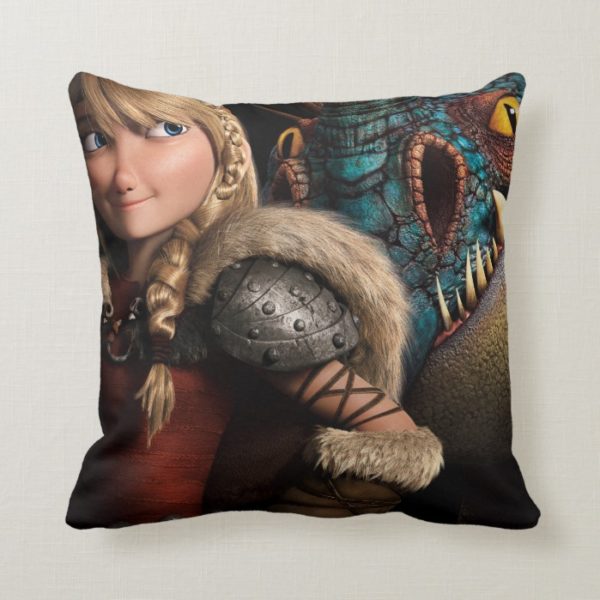 Astrid & Stormfly Throw Pillow