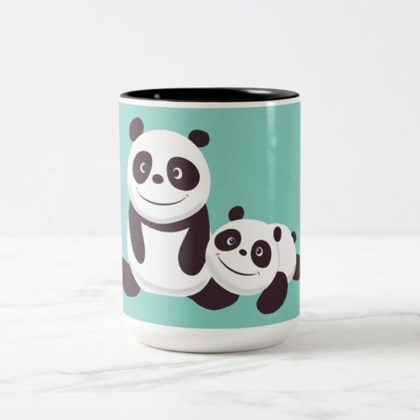 Baby Pandas Two-Tone Coffee Mug