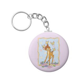 Bambi and Butterflies Keychain