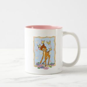 Bambi and Butterflies Two-Tone Coffee Mug