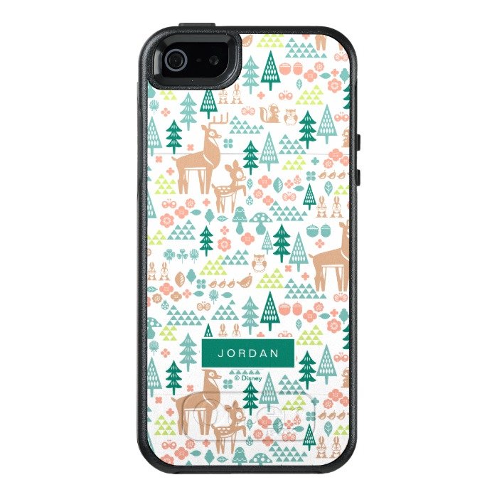 Bambi and Woodland Friends Pattern | Add Your Name OtterBox iPhone Case