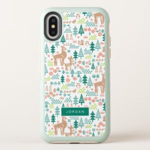 Bambi and Woodland Friends Pattern | Add Your Name OtterBox iPhone Case
