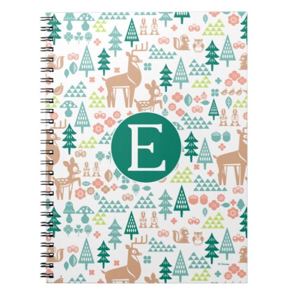 Bambi and Woodland Friends Pattern | Monogram Notebook