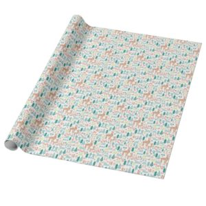 Bambi and Woodland Friends Pattern Wrapping Paper