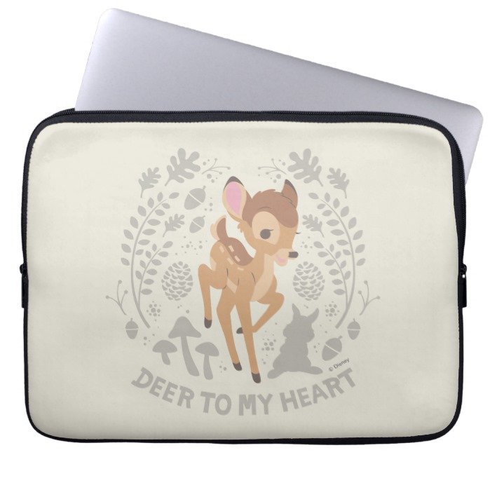 Bambi "Deer To My Heart" Forest Graphic Computer Sleeve
