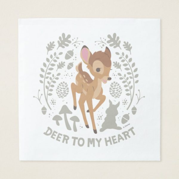 Bambi "Deer To My Heart" Forest Graphic Napkin