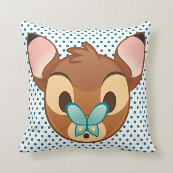Bambi Emoji Throw Pillow
