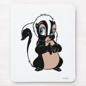 Bambi Flower skunk standing shy Mouse Pad
