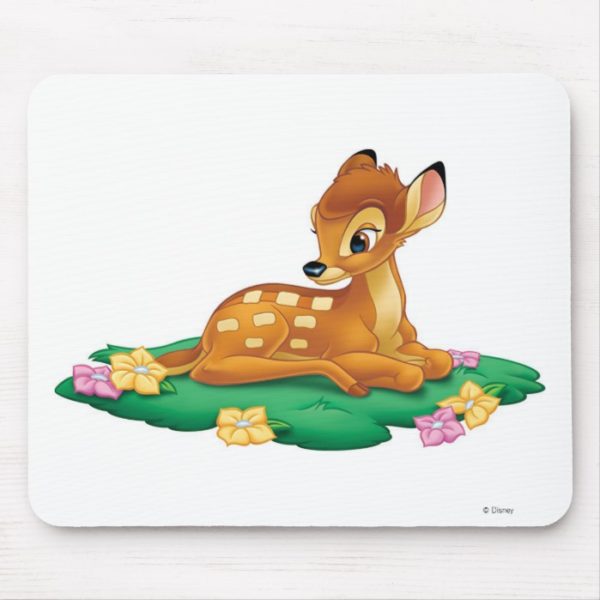 Bambi sitting on the grass mouse pad