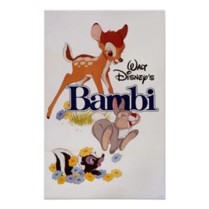 Bambi Thumper Flower Poster