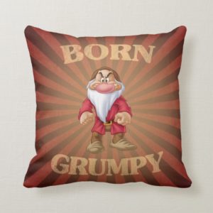 Born Grumpy Throw Pillow