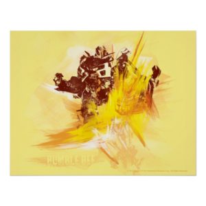 Bumblebee Paint Strokes Poster