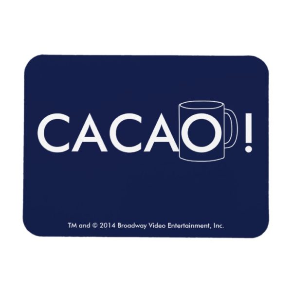 Cacao! White And Blue Flexible Magnet